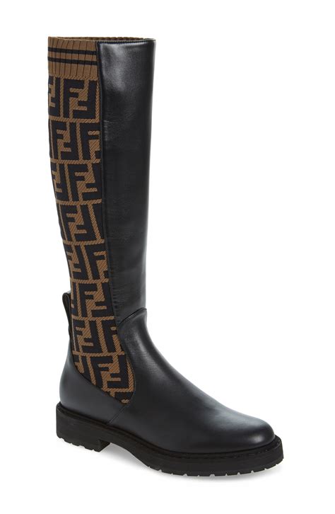 fendi super high sock boot|fendi knee high sock boots.